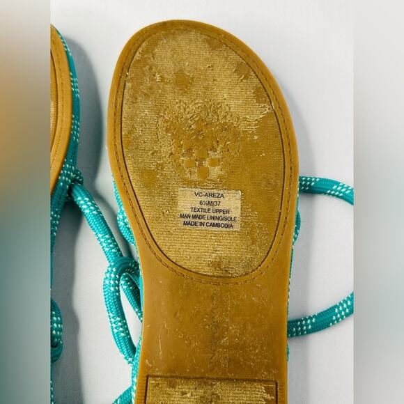 Vince Camuto Teal Sandals – Flat Strappy Minimalist Style (Size 37 / 6.5) - Picture 4 of 4